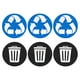 thumbnail image 1 of Reciclar Adhesivo Papelera Bote Calcomanías 5 Pulgadas Autoadhesivo Reciclaje Vinilo para Hogar Cocina Oficina Interior Uso Azul y Negro Paquete de 6, 1 of 6