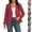 Coffee, variant on Women Collarless Open Front Blazer Jacket Long Sleeve Slim Fit Wrinkle Resistant Woven Coat Casual Office Business Layering Outerwear Brown M