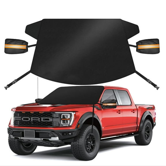 Car Windshield Snow Cover with Side Mirror Covers, for Most Cars Suvs Waterproof Heavy Duty Windshield Frost Cover
