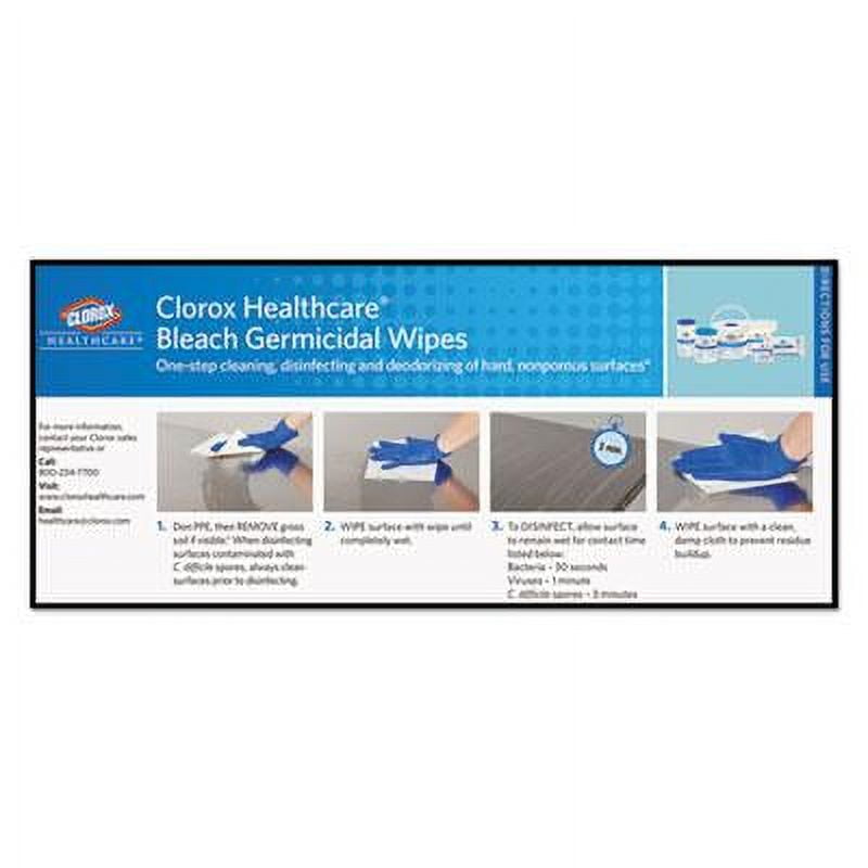Clorox Bleach Germicidal Wipes, 12 x 12, Unscented, 110/Canister, 2/Carton (30358CT)