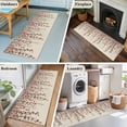 thumbnail image 5 of Brown Eucalyptus Leaves 2'x6' Runner Rugs for Hallway Kitchen Bedside Non Slip, Spring Leaves Plants Country Beige Entryway Rug Runners with Rubber Backing, Long Carpet Runner for Laundry Room, 5 of 8