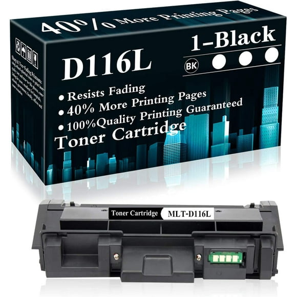 1 Cartouche de Toner Noire MLT-D116L de Remplacement pour Samsung Xpress M2825DW M2835 M2675FN M2676N M2676FH M2875FD M2625 M2625D M2626 M2875FD M2875FD M2885FW M2876HN Printe