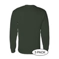 thumbnail image 3 of GILDAN G540 ADULT HEAVY COTTON 5.3 OZ. LONG-SLEEVE T-SHIRT, Forest Green, M, Pack Of 3, Mens Workout Shirts, 3 of 3