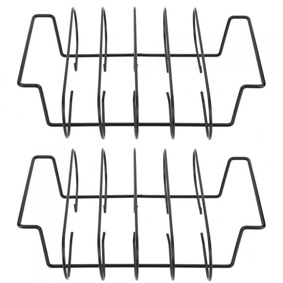Soporte para parrilla de bistec, 2 piezas de hierro antiadherente para barbacoa, parrilla para bistec, parrilla de grado profesional
