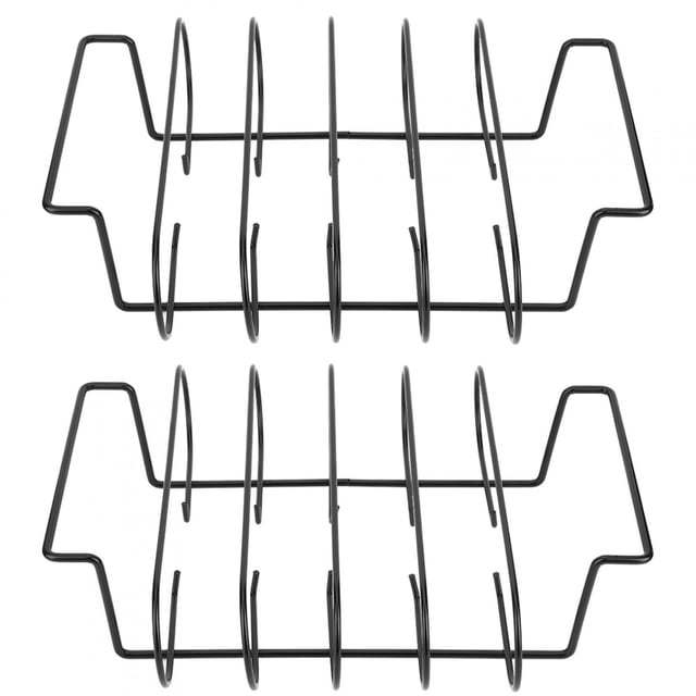 Soporte para parrilla de bistec, 2 piezas de hierro antiadherente para barbacoa, parrilla para bistec, parrilla de grado profesional