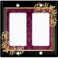 thumbnail image 6 of Metal Light Switch Plate Cover Elegant Victorian Floral Damask Frame Purple FRA080, 6 of 13