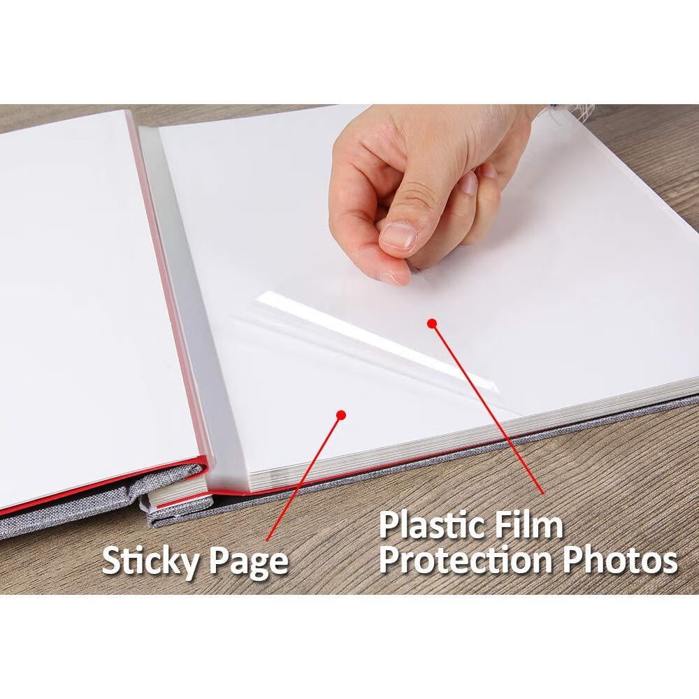 #226;€ŽZesthouse W11-BLWH-16IN-F Zesthouse Photo Album Self  Adhesive Pages, 60 Pages Magnetic Scrapbook Albums with Sticky Page,Photos  Album Holds 8x10 & 5X7 & 4