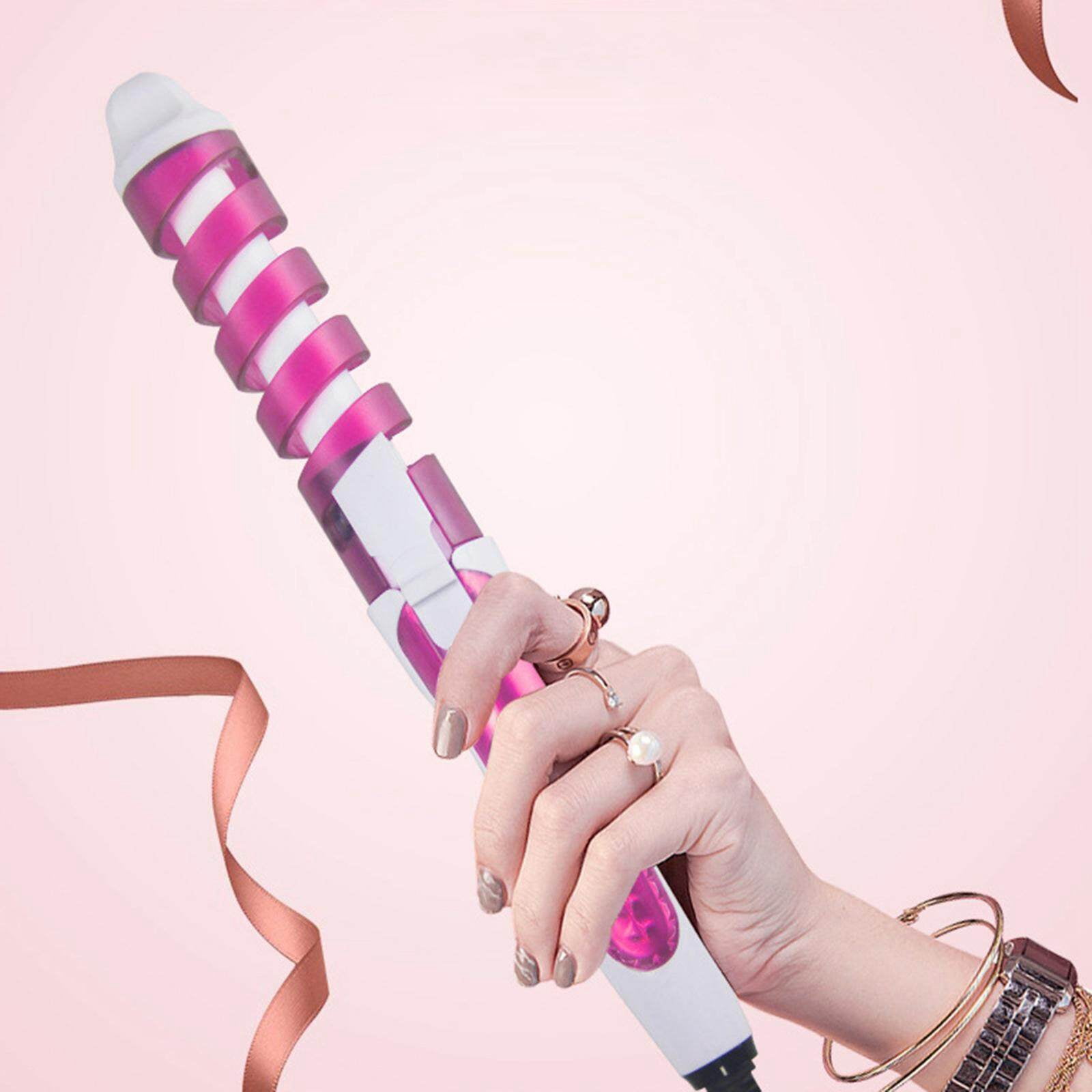 Maoww Ceramic Hair Curling Iron Wand Electric Hair Iron EU pink