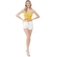 thumbnail image 6 of MixMatchy Women's Sexy Frill Knot Front Knit Strapless / Strap Tube Crop Top, 6 of 6