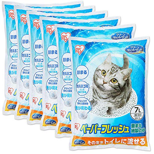 Iris Ohyama Cat Litter Paper Fresh Flushable PFC7L (Paper) 7L x 6 Bags