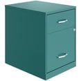 thumbnail image 1 of Bowery Hill 18"D 2 Drawer Letter Width Metal Vertical File Cabinet-Teal, 1 of 18