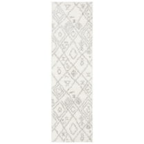 Parma Ainslee Aztec Shag Area Rug by Chateau Lyon Runner Rug, Cream/Grey, 2'3" x 11'