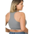 thumbnail image 5 of Zenana Women & Plus Size Ribbed Cropped Racerback Tank Top (S-3XL), 5 of 5