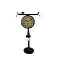 thumbnail image 1 of Hand Crafted Iron Floor Clock made from a Bicycle, Black, 1 of 3
