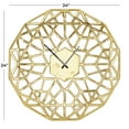 thumbnail image 3 of DecMode 24" Gold Aluminum Geometric Wall Clock with Cut Out Design, 3 of 8