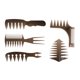 thumbnail image 1 of Kit de peines de plástico 5 piezas Peine para desenredar Peine de pelo ancho Peine de dientes anc Irfora Peine, 1 of 7