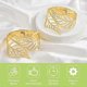thumbnail image 3 of piezas de hebillas metálicas creativas para cortinas con forma de hoja hueca, clip decorativo para cortinas (dorado) 6 cm, 3 of 5