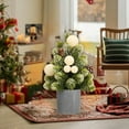 thumbnail image 3 of Eoozwa Small Christmas Tree Ornament Mini Christmas Tree Christmas Decoration Scene Setting for Living Room Desk Bedroom Ornaments , 12.60x4.72x4.72in, 3 of 6