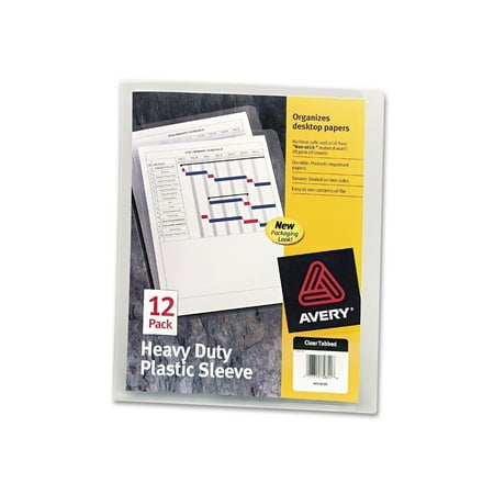 Avery Type (Heavy-Duty Poly Plastic Sleeves, Clear (Letter, 12 ct.) (Pack of 2), FILE JACKETS/ SLEEVES/WALLETS TYPE: Sleeve By)