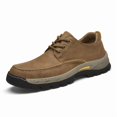 thumbnail image 2 of Men's Oxford Lace-Up Shoes - Slip-Resistant Rubber Sole, Breathable PU Upper, Comfortable Cushioned Insole - Versatile for Work, Travel & Casual Wear - Brown & Black, Everyday Footwear, Stylish Footw, 2 of 9