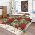 thumbnail image 1 of Designart 'Colorful Floral Pattern' Juego de cama bohemio y ecléctico - Edredón, 1 of 5