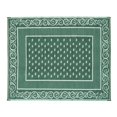 thumbnail image 2 of Faulkner Patio Mat 48705 Vineyard Design; 20 Foot Length x 8 Foot Width; Green; Polypropylene; Reversible Fabric; Mold And Mildew Resistant; Without Grommets/Storage Bag; With Corner Tie-Downs, 2 of 3