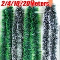 thumbnail image 2 of 2-20M Cintas de oropel navideñas Árbol de Navidad Verde Blanco Cinta de caña Guirnalda Colgante Adornos de corona Colgante Fiesta Decoración del hogar, 2 of 5