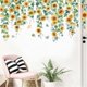 thumbnail image 2 of Sunflower Hanging Vine Ivy Wall Decals Flower Wall Stickers Bedroom Living Room TV Wall Door Decor Murals (Sunflower Hanging Vine), 2 of 4