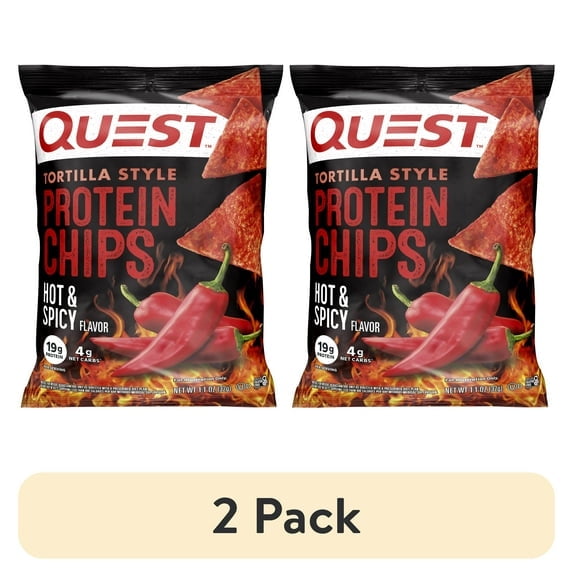 (2 pack) Quest Hot & Spicy Protein Chip, single bag, 1.1oz