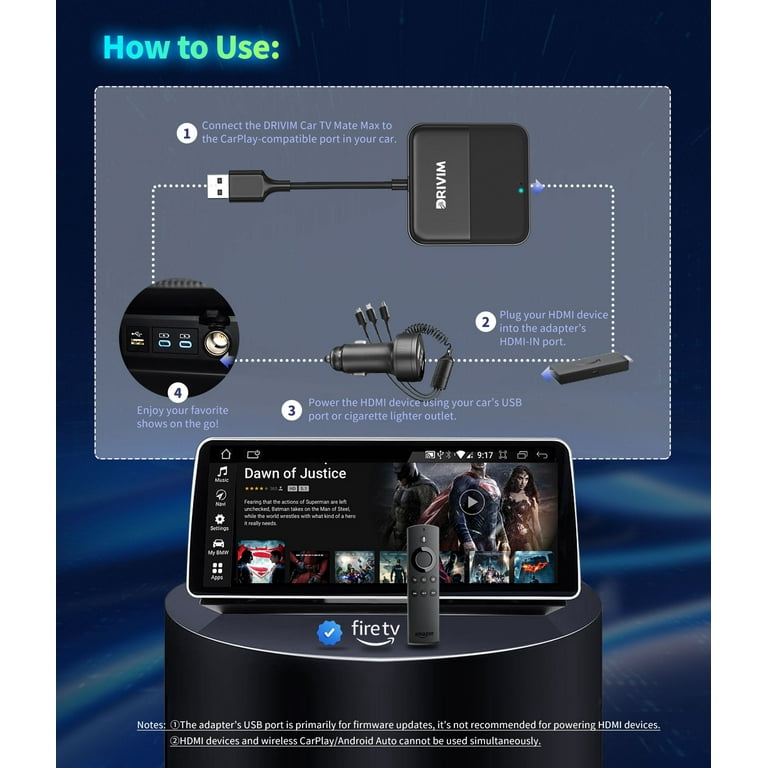 Car TV Mate Max HDMI Adapter 3-in-1 Multimedia Converter for TV Car TV Mate Max HDMI Adapter 3-in-1 Multimedia Converter for TV
