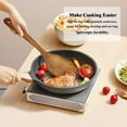 thumbnail image 3 of Juego de 2 utensilios de cocina con sartén protectora de madera elegante, resistente al calor y antibacteriano, sin plástico y pala saludable, 3 of 6