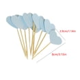 thumbnail image 2 of Advancent 30 Uds. De palillos de cóctel de frutas con cuentas de corazón de bambú, decoraciones para palillos de dientes Decoración del hogar Papel y azul claro, 2 of 5