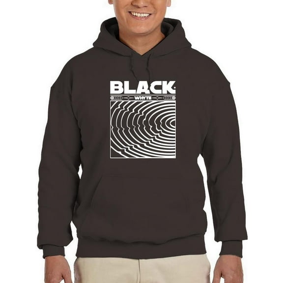 Black Whyte Techno Style Hoodie Men -Image by Shutterstock, Male Small