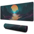 thumbnail image 1 of "Extended Gaming Mouse Pad Featuring Aesthetic Mountain Artwork: Large 31.5x11.8 Inch, Stable Rubber Base, Stitched Edges for Work, Game & Office", 1 of 7