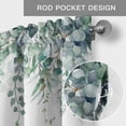 thumbnail image 6 of Bedliving Sage Green Eucalyptus Window Valance for Kitchen Bathroom Laundry Room, 54 x 18 Inch Rod Pocket Short Curtain, 1 Panel, 6 of 9