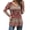 Multi Red, variant on Casual Floral Henley Shirt Knit - V-Neck Short Sleeve Blouse - M-4X
