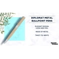 thumbnail image 3 of 10 Diplomat Metal Ballpoint Pens Pack - Elegant, Twist Action, Black Ink - Champagne Silver, 3 of 5