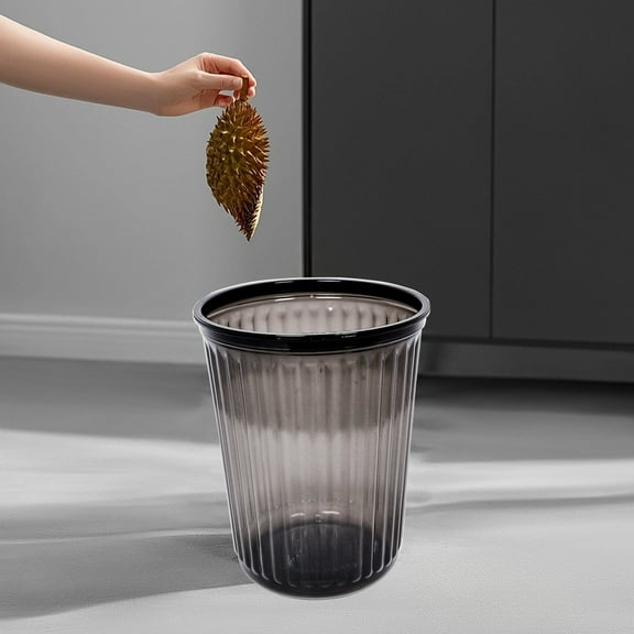 AuroraX Kitchen Trash Can 4.6 Gallon Touchless Round Bedroom Kitchen Office Trash Can -Black