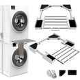 thumbnail image 1 of Washer Dryer Stacking Kit, HHXRISE Universal Stacking Kit for Washer and Dryer with Pull-Out Sliding Shelf, Adjustable Stackable Kit for 29"/28"/27"/, 1 of 7