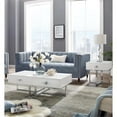 thumbnail image 2 of Posh Living Mano 1-Drawer Stainless Steel Base End Table in White/Chrome, 2 of 10