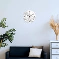 thumbnail image 4 of Silent Wall Clock 25cm/9.84in Round Wall Clock Dodecanese Islands Greek Hanging Clock for Home Living Room Bedroom Kitchen Non Ticking Battery Operated Living Room Mute Clock, 4 of 5