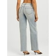 thumbnail image 3 of Jessica Simpson Women's Rosa Mid Rise Relaxed Straight Leg Jeans, 32.5" Inseam, Sizes 2-16, 3 of 6
