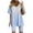 Blue, variant on Bovxnpu Summer Casual Outfits For Women, 2 Piece Lounge Sets, Women Fashionable Loose Fitting Casual Printed Shorts Short Sleeved-Neck Blouses Sets S