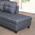 thumbnail image 4 of Hassch Futon 3 PC Sectional Sofa Set with Storage Ottoman,Gray, 4 of 5