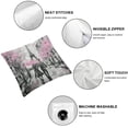 thumbnail image 4 of Acheng  Throw Pillow Cover Set of 2 Oil Painting Paris European City Landscape France Eiffel Tower Black White and Pink Modern Couple Under Decorative Pillow Case Home Decor White, 4 of 6