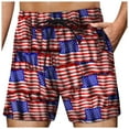thumbnail image 4 of Men Swim Trunks Hawaiian Bathing Mesh Lining Suit Swimsuits Beach Shorts With Pockets Blue M, 4 of 4