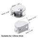 thumbnail image 2 of Soportes de Estante de Vidrio Clip de Vidrio Ajustable Semi Redondo para 4-8mm 2 Pcs, 2 of 2