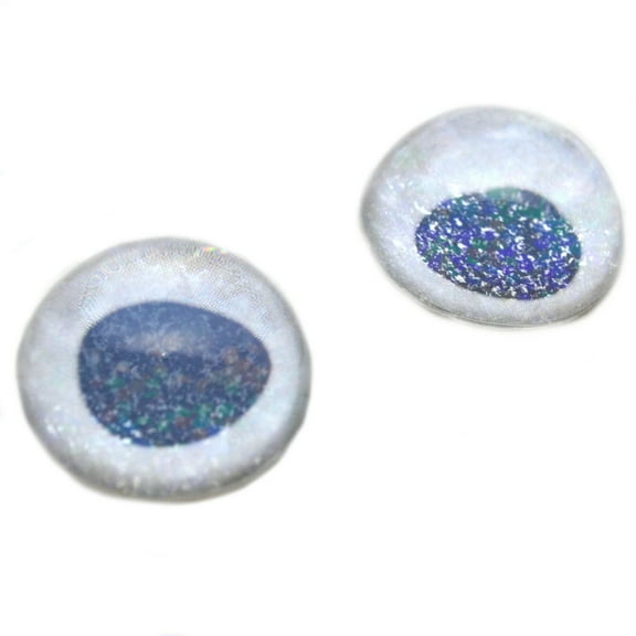 High Domed White Pearl Iridescent Sparkle Fish Glass Eyes