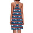thumbnail image 5 of Women's Casual V-Neck Sundress, Sleeveless Summer Dress with Patriotic Print and Pockets, Comfortable Apparel for Festivals and Travel,Royal Blue 2XL, 5 of 5
