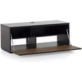 thumbnail image 4 of SONOROUS Studio ST-110B Wood and Glass TV Stand with Hidden Wheels for Sizes up to 65" (Modern Design with 4 Shelves For Your Audio/Video Components and Consoles, Comes with I/R Repeater)-Walnut Cover, 4 of 6